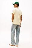 Erkek Tjm Linear Chest T-Shirt - Krem | S