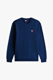 Erkek Reg Badge Bisiklet Yaka Sweatshirt - Lacivert | L