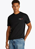 Tommy Jeans Bisiklet Yaka Siyah Erkek T-Shirt DM0DM20815BDS TJM REG DNA GRAPHIC