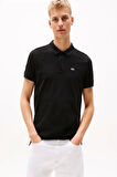 Tommy Hilfiger Erkek  Siyah Slim Fit  Polo T-Shirt