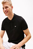 Tommy Hilfiger Erkek  Siyah Slim Fit  Polo T-Shirt