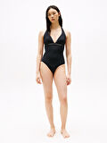 TOMMY HILFIGER HALTER ONE PIECE (EXT SIZES) Mayo