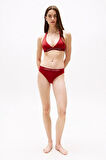 Kadın Th Halterneck Bikini Üstü - Kırmızı | S