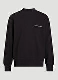 Calvin Klein Jeans Bisiklet Yaka Normal Baskılı Siyah Erkek Kazak J30J325670BEH INSTITUTIONAL SWEATER