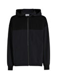 Calvin Klein Jeans Kapüşon Yaka Siyah Erkek Sweatshırt J30J325625BEH TECH. GRID ZIP THROUG