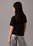 Calvin Klein Baskılı Siyah Erkek Çocuk  T-Shirt IU0IU00624BEH