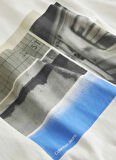 Calvin Klein Jeans Bisiklet Yaka Baskılı Krem Erkek T-Shirt J30J326861YBI CITY POSTER STREET TE