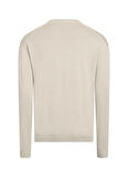 Calvin Klein Jeans Bisiklet Yaka Normal Düz Krem Erkek Kazak J30J326453PD7 CK INTARSIA MIX STITC