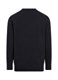 Calvin Klein Jeans Yarım Balıkçı Yaka Regular Fit Nakışlı Siyah Erkek Kazak J30J326887BEH CHENILLE MONOLOGO