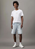 Calvin Klein Jeans Bisiklet Yaka Nakışlı Beyaz Erkek T-Shirt J30J325649YAF MONOLOGO TEE