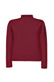 Kadın CK EMBRO BADGE SWEATER Kazak - Bordo | M