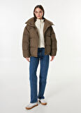 Calvin Klein Jeans Kahve Kadın Şişme Mont RELAXED PUFFER