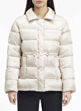 Calvin Klein Krem Kadın Mont MW PADDED SATIN DRAWSTRINGJACKET