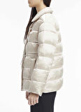 Calvin Klein Krem Kadın Mont MW PADDED SATIN DRAWSTRINGJACKET