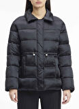 Calvin Klein Siyah Kadın Mont MW PADDED SATIN DRAWSTRINGJACKET