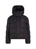 Calvin Klein Jeans Siyah Kadın Şişme Mont MATTE MONOLOGO ND SHORT PUFFER