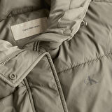 CALVIN KLEIN LOGO SHORT HOODED PUFFER Mont