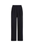 Calvin Klein Jeans Yüksek Bel Standart Siyah Kadın Pantolon STRETCH CREPE STRAIGHT PANT