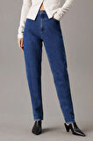 Kadın MOM Jeans Pantolon  - Mavi | 30/28