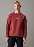 Calvin Klein Jeans Bisiklet Yaka Bordo Erkek Sweatshırt J30J325630VAI MONOLOGO CREW NECK