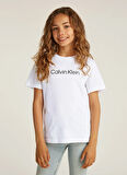 Calvin Klein Baskılı Beyaz Erkek Çocuk T-Shirt IU0IU00682YAF
