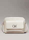Calvin Klein Ekru 20x15,5x5 cm Kadın Çapraz Çanta K60K612538PCJ