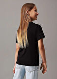 Calvin Klein Baskılı Siyah Erkek Çocuk T-Shirt IU0IU00676BEH