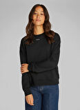 Siyah Kadın Bisiklet Yaka Standart Kalıp Sweatshirt K20K208329BEH