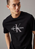 Calvin Klein Jeans Bisiklet Yaka Baskılı Siyah Erkek T-Shirt 00040EM286UB1 SS HERO MONOGRAM TEE