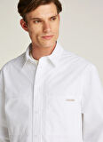 Calvin Klein Jeans Relaxed Beyaz Erkek Gömlek J30J326721YAF COTTON POPLIN RELAXED