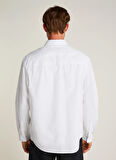 Calvin Klein Jeans Relaxed Beyaz Erkek Gömlek J30J326721YAF COTTON POPLIN RELAXED