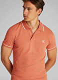 Calvin Klein Jeans Kahve Erkek Polo T-Shirt J30J315603GAM TIPPING POLO
