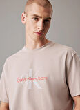 Calvin Klein Jeans Taş Erkek T-Shirt J30J327086PAN TEXTURED MONOLOGO TEE