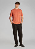 Calvin Klein Jeans Kahve Erkek T-Shirt J30J327107GAM BRISTLE MONOLOGO TEE