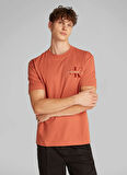 Calvin Klein Jeans Kahve Erkek T-Shirt J30J327107GAM BRISTLE MONOLOGO TEE