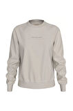 Kadın Yazı Logo Sweatshirt - Krem | XS