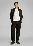 Calvin Klein Jeans Fermuarlı Yaka Siyah Erkek Sweatshırt J30J326778BEH LOGO TAPE ZIP THROUGH