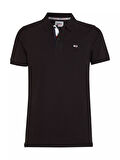 Erkek Tjm Slim Pat Polo T-Shirt - Siyah | S