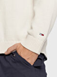 tommy hilfiger Signature Kazak DM0DM15062 Beyaz Rahat Kalıp