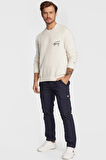 tommy hilfiger Signature Kazak DM0DM15062 Beyaz Rahat Kalıp