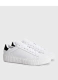 Tommy Hilfiger Beyaz Erkek Deri Sneaker TOMMY JEANS LEATHER  OUTSOLE