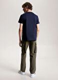 Tommy Hilfiger Bisiklet Yaka Mavi Erkek T-Shirt MW0MW33202DW5