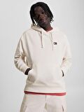 Tommy Jeans Kapüşon Yaka Beyaz Erkek Sweatshırt DM0DM16369YBH