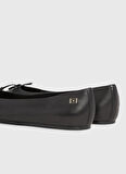 Tommy Hilfiger Siyah Kadın Deri Babet FW0FW07507BDS