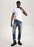 Bisiklet Yaka Beyaz Erkek T-Shirt MW0MW32584YBR