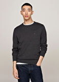 Tommy Hilfiger Bisiklet Yaka Normal Gri Erkek Kazak MW0MW147480IM