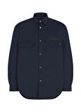 Tommy Hilfiger Slim Fit Düğmeli Yaka Mavi Erkek Gömlek MW0MW32856DW5