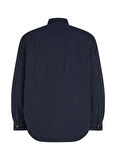 Tommy Hilfiger Slim Fit Düğmeli Yaka Mavi Erkek Gömlek MW0MW32856DW5