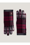TOMMY CHECK LEATHER GLOVES