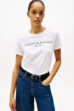 Kadın Th Crew Logolu T-Shirt - Beyaz | XS